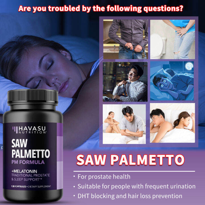 Supports Improved Sleep Quality and Prostate Health Saw Palmetto