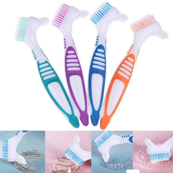 Amango Toothbrush Ergonomic Denture Cleaning MultiLayered Bristles