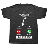 Norway Is Calling And I Must Go Funny Phone Screen T Shirts Graphic Streetwear Short Sleeve Birthday Gifts T shirt Mens Clothing XS-6XL