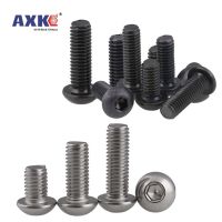 10/50pcs M2 M2.5 M3 M4 M5 M6 304 A2-70 Stainless Steel Black grade 10.9 ISO7380 Hexagon Hex Socket Head Button Allen Bolt Screw