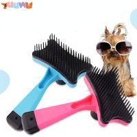 Pet Hair Removal Comb Press Type Comb Brush Open Knot Self Cleaning Remove Hairs Slicker Comb Pets Cat Dog Accessories Pet Items Brushes  Combs