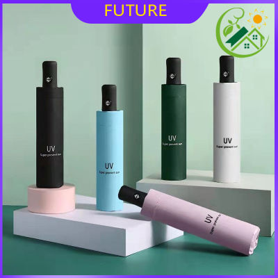 【FUTURE】ร่มอัตโนมัติ ร่มกันฝน Umbrella ร่มกันแดด กัน UV ร่มกันยูวี ร่มพับได้ ร่มแคปซูล ร่มแฟชั่น พกพาง่าย มีสีดำ สีน้ำเงิน สีเขียว