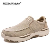 Mens Casual Shoes Denim Canvas Shoes Breathable Men Autumn Vulcanized Shoes Slip Wear Mens Flat Shoes Light Summer Men Shoes