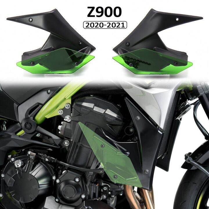 2017-2021-2020-2019-2018ชิ้นส่วนรถจักรยานยนต์ใหม่สำหรับ-kawasaki-z900-z-900ด้านข้างของ-downforce-สปอยเลอร์เปลือยกาย-winglet-ปีกคงที่-fai