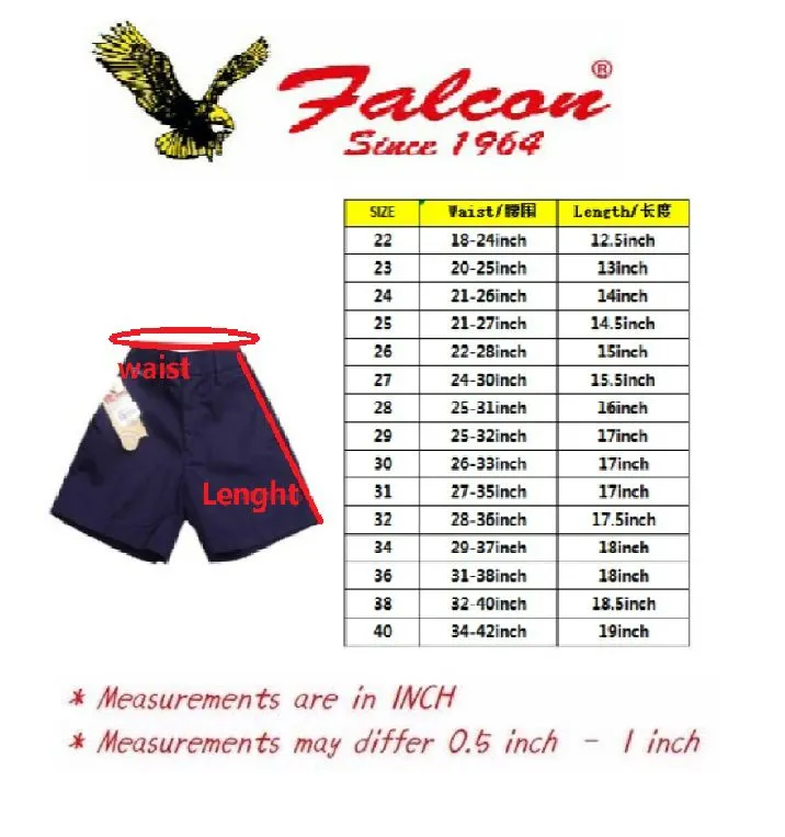 Falcon Primary School White Shirt Cotton Short Pants Boys School Uniform  FULL SET Sekolah Rendah Baju Kemeja Putih Lelaki Seluar Pendek  小学蓝裤短裤白校衣校裤整套