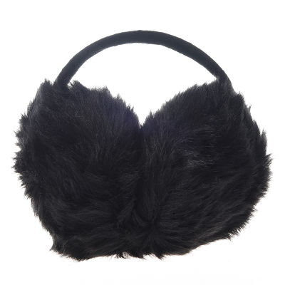 Lady Pure Plush Comfy Warmer Headband Back Ear Muffs Earmuffs Black