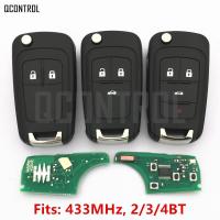 【☑Fast Delivery☑】 xian9 Qcontrol 2/3/4ปุ่ม Diy กุญแจรีโมตสำหรับ Opel/vauxhall 433Mhz สำหรับ Astra J Corsa E Insignia Zafira C 2009-