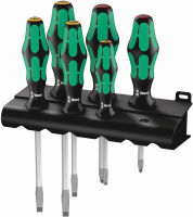 Wera 05007680001 Kraftform Plus 334 SK/6 Screwdriver Set and Rack, Lasertip, 6-Piece