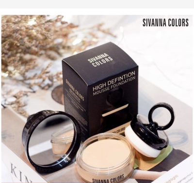 SIVANNA HIGH DEFINTION MOUSSE FOUNDATION : HF596 : รองพื้นบางเบา เกลี่ยง่าย กันน้ำ กันเหงื่อ คุมมัน**ของแท้ พร้อมส่ง