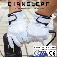 QIANGLEAF Driving Sport Men Safety Mechanic Working Glove Sheepskin Yellow White Leather Industrial Work Gloves Wholesale 527MY