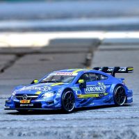 1:43 Mercedes-Benz โมเดลรถโลหะผสม C63DTM กล่องแสดงพื้นหลังรูปรถแรลลี่จอแสดงผลคอลเลกชันรถขนาดเล็กแบบคงที่