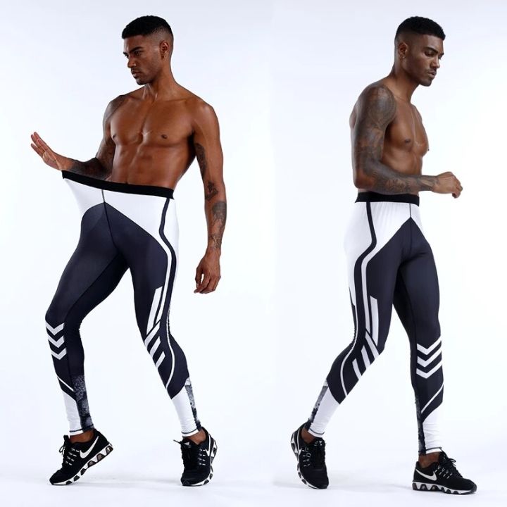 กางเกงเลกกิ้งยิมชุดรัดการวิ่งสำหรับผู้ชายพิมพ์ลาย3d-กางเกงผู้ชายออกกำลังกายกางเกงออกกำลังกายเล่นกีฬาแห้งเร็วจ็อกกิ้งรัดรูป
