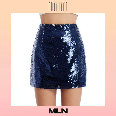 [MILIN] High waist A Line two-tone sequins skirt กระโปรงเอวสูงผ้าเลื่อมสองสีทรงเอ Bianca Skirt / MLN