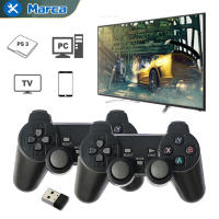 จอยสติ๊กควบคุมเกม แบบไร้สาย 2.4GHz สําหรับ PS3 PC TV Box Switch Pro จอยสติกไร้สาย แบบบลูทูธ ผู้เล่นคู่ / เดี่ยว Game Controller