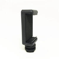 Hot Shoe Mount Adapter Mount พร้อมถั่ว 2 ตัว 1/4 "และที่วางคลิปโทรศัพท์สำหรับกล้อง DSLR และโทรศัพท์มือถือขนาด 58 ถึง 88 มม.-orefq3765