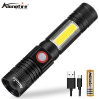 Alonefire X580 ไฟฉาย LED COB&amp;T6 ซูมได้ 18650 สําหรับตั้งแคมป์