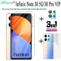 BLKNAIM3-in-1สำหรับ Infinix Note 30 5G กระจกนิรภัยสำหรับ Infinix Note 30 VIP ปกป้องหน้าจอสำหรับ Infinix Note 30เลนส์มืออาชีพแก้ว