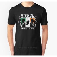เสื้อยืดโอเวอร์ไซส์เสื้อยืดผ้าฝ้าย แขนสั้น พิมพ์ลาย IRA Undefeated Army(Vintage Distressed) แฟชั่นสําหรับผู้ชาย และผู้หญ  EGXT