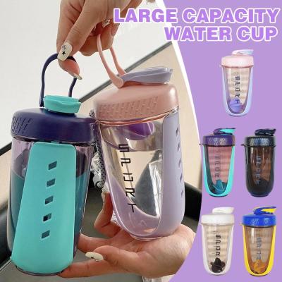 590ml Water Cup With High Aesthetic Value For Office Sports And Large Cup Bottle Drop Shaking Student Capacity Cup Anti Childrens Workers Portable Water R6D0