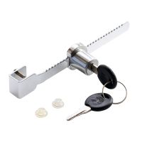 Display Case Lock Sliding Glass Door Ratchet Lock Security Glass Cabinet Lock with 2 Keys