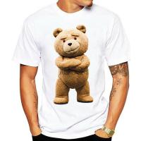 New Mens Casual Cute Movie Ted 2 T Shirts 100 Cotton Short Sleeve O Neck White Tees Shirts Tops Clothing