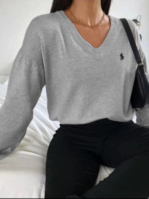 New v-neck loose Harajuku oversized sweater women 2021 spring and autumn hot sale fashionable y comfortable top women