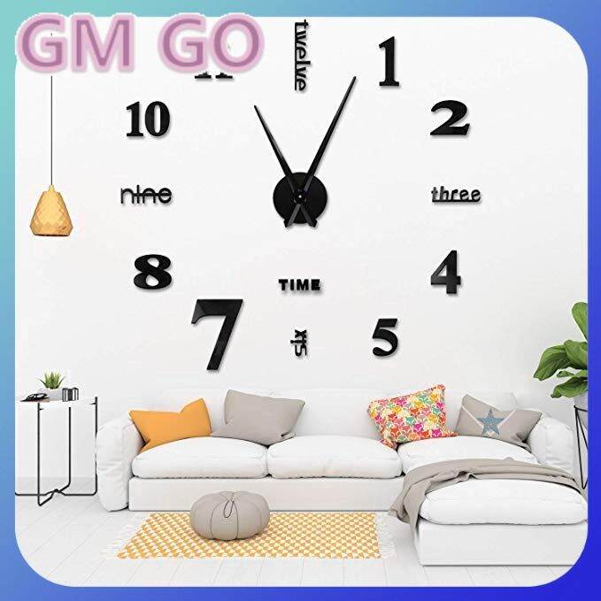 Creative Diy Wall Clock, Modern 3D Mirror Stickers Large Wall Clock, Easy  To Paste Wall Sticker English Letters And Arabic Numerals Design, Big Watch  Sticker Home And Office Decorations Unique Gift Diy [