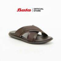 Bata MENS SUMMER รองเท้าแตะชาย แบบสวม สีน้ำตาล รหัส 8614822 Mensandal Fashion SUMMER