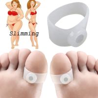 【cw】 2pcs/1pair Silicone Foot Massage Magnetic Toe Burning slimming burn Lose weight fast reduce body tool