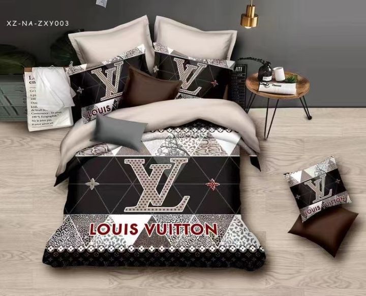 Louis Vuitton LV Pink Big Logo Bedding Set  Owl Fashion Shop