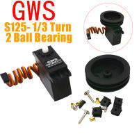 GWS S125 1T หรือ3เปิด2ลูกปืน Sail Winch Servo ช่วงการหมุนที่กว้างขึ้นหมุนเต็ม360สำหรับเรือ RC