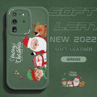 เคสโทรศัพท์พร้อมใช้งานสำหรับ Samsung Galaxy S20เคสหลังหนังลายการ์ตูนซานต้าคริสมาสต์มนุษย์หิมะกวางเอลก์เคสซิลิโคนแบบนิ่มเคสโทรศัพท์ปกหนัง PU