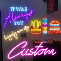 Private Custom Neon DIY Neon Sign Wedding Birthday Party Shop Bar Logo Neon Sign Anime Restaurant Neon Mural Wall Light Signs