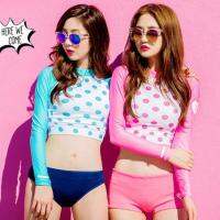 ชุดว่ายน้ำแขนยาว CHUCHU สีฟ้า ไซต์ M-XL # 16004