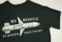 JHPKJ2 Sides My Missile Is Bigger Than Yours Funny Military TShirt Air Force Mens 100% Cotton Casual T-shirts Loose Top Size S- 4XL 5XL 6XL