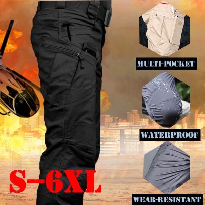 2021Mens Tactical Cargo Pants Elastic Multi Pocket Outdoor Casual Pants Military Army Combat Trousers Sweatpants Plus Size 6XL