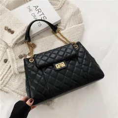 Burminsa Quilted Large Chain Shoulder Bags For Women 2023 Luxury