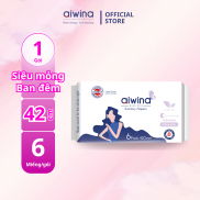 Aiwina 6 pack ultra-thin 42cm night wing sanitary napkins