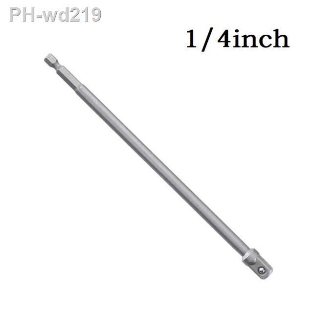 200mm-extension-drill-bits-bar-impact-socket-adapter-1-4-3-8-1-2-inch-hex-chrome-vanadium-steel-for-manual-pneumatic-screwdriver