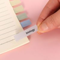 +【； 1200Pcs Sticky Tab Index With Ruler Aesthetic Note Reading Student 60 Colors Office Annotating Book Writable Classify File