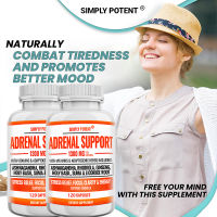 Adrenal Fatigue Supplement - Ashwagandha ให้การสนับสนุนสุขภาพต่อมหมวกไตและพลังงานในผู้หญิงและผู้ชายทุกวัน