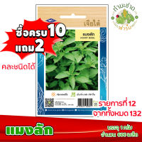 [(ซื้อ10แถม2) เมล็ดพันธุ์ แมงลัก Hoary basil ประมาณ 600เมล็ด เจียไต๋ เมล็ดพันธุ์พืช เมล็ดพันธุ์ผัก เมล็ดผัก เม็ดผัก ผักสวนครัว พืชผัก ปลูกผัก