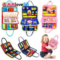 Toddler Busy Board Montessori Sensory Toys for Learning Fine Motor Skills Autism Preschool Activities Educational Travel Toys