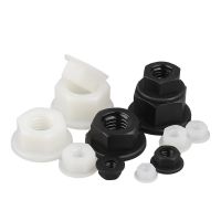 M3 M4 M5 M6 M8 M10 M12 High Quality Black White Nylon Plastic Electricity Insulation Hexagon Hex Flange Nut Plastic locking nuts