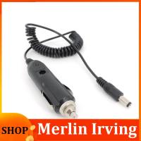 Merlin Irving Shop DC 12V 24V Car lighter Charger to DC male plug 5.5mmx2.1mm power supply Charging connector adapter Cable Spring Cord Line