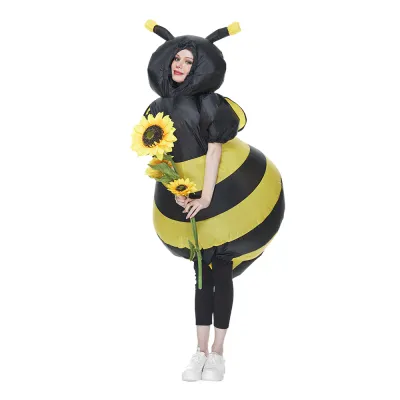 ผู้ใหญ่ชุดแฟนซีชุดฮาโลวีนเป่าลมผึ้งหนึ่งขนาด (ไม่รวมแบตเตอรี่)
