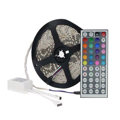 5 Meter 3528RGB Strip Light Kit +44 Keys Remote Control Waterproof Led Strip Plate Color Random