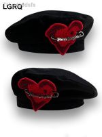 ₪■ LGRQ New retro love stitches women autumn and winter Internet celebrity wild painter hat 19J3770