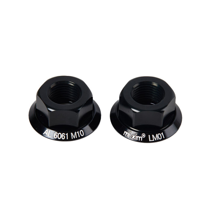 gude001รถเลื่อนอะลูมินัมอัลลอย-mtb-ฟิกซ์เกียร์-m10xp1-0mm-น็อตฮับจักรยาน2ชิ้นสลักเกลียวจักรยานเสือหมอบ