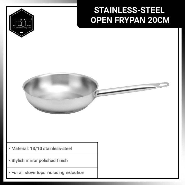 Lifestyle Cookware NonStick StainlessSteel Open Frypan 20CM Lazada PH